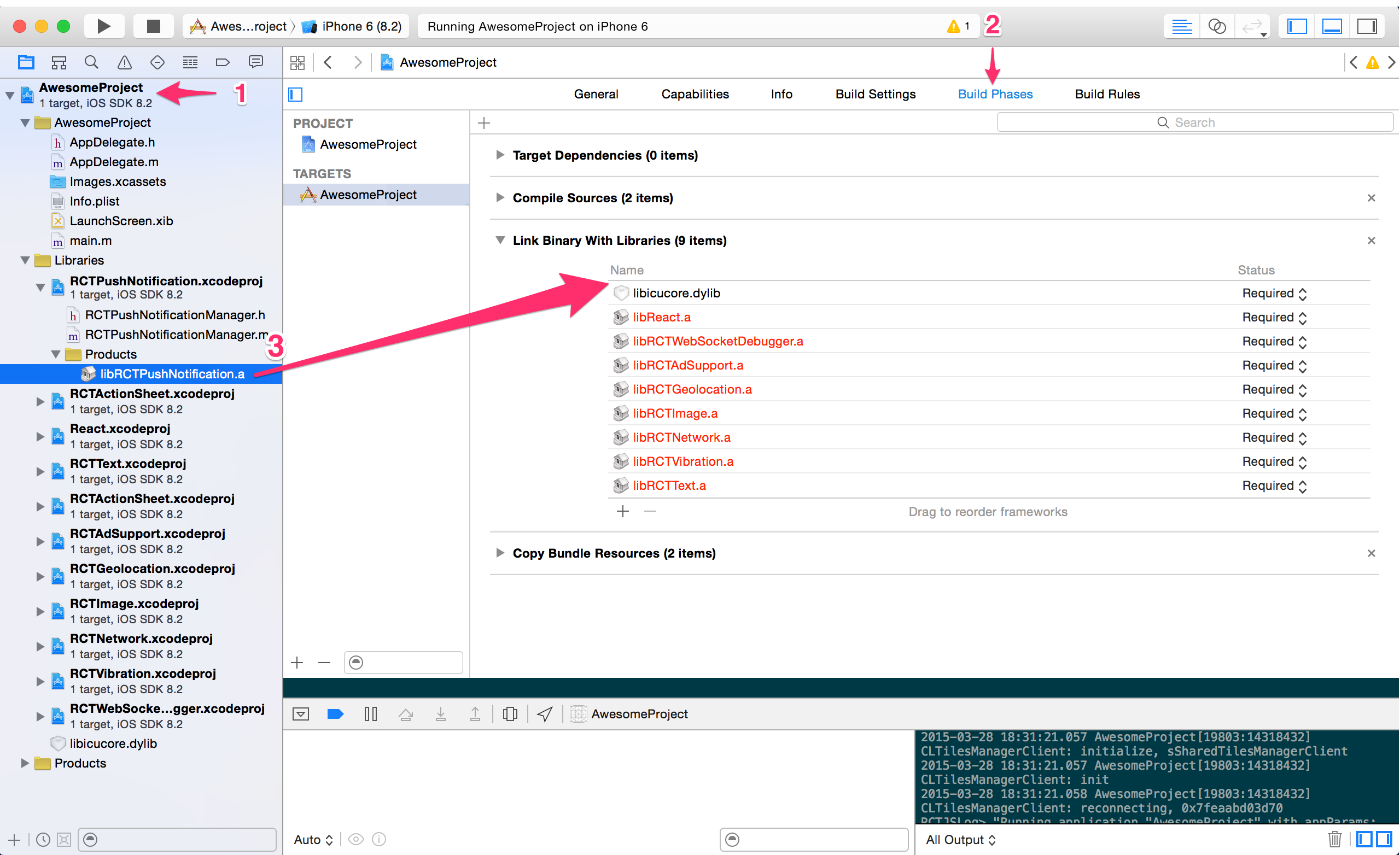 Target link libraries